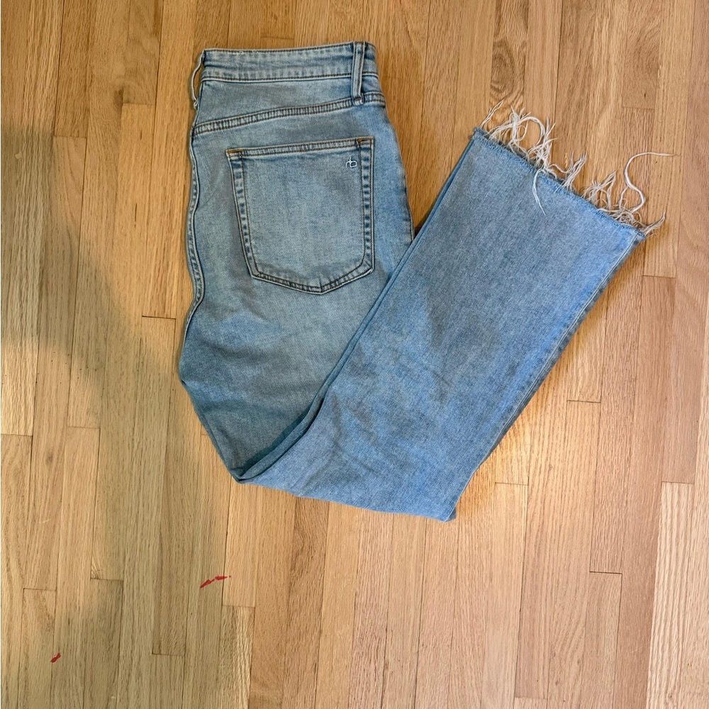 rag & bone blue Casey high-rise ankle flare jeans